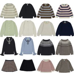 Clothing Sets Kids Sweaters Winter Fub Brand Boys Girls Cute Wool Knit Sweaters Cardigan and Skirts Clothing Sets for Toddler Baby 231202