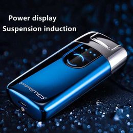 PRIMO Luxury Touch Sensing Ignition Dual Arc USB Lighter Outdoor Metal Windproof Pulse Plasma Flameless Men's Gift Tool
