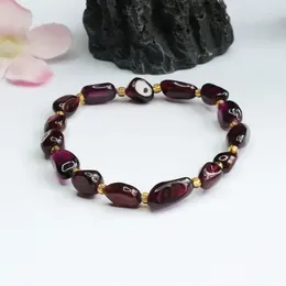Bangle 2023 China's Garnet Bracelet With Purple Tooth Black Crystal Jewelry For Woman Gift