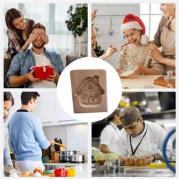 Baking Moulds Wooden Christmas Cookie Molds Easter 3D Mold Gingerbread Mould Carved Biscuit Engraved Press