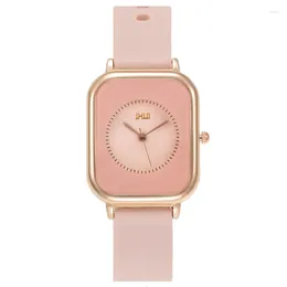 Wristwatches Fashion Rectangle Watch For Women Sport Watches Silicone Strap Waterproof Quartz Ladies Girls Casual Clock