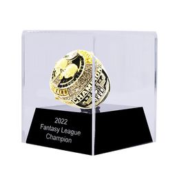 2023 fantasy football championship ring with stand full size 8-14 Drop 236Q