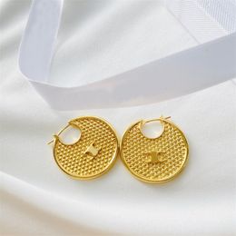 Luxury Designer Round Ear Rings Fashion Gold Earrings Trendy Triumphal Mens Womens Earring Ornaments Gifts Ladies Earring Jewellery Studs