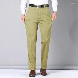 Men's Pants 2024 Spring Summer Suit Men Cotton Business Solid Color Thin Outdoors Casual Formal Trousers Male Plus Size 38 40