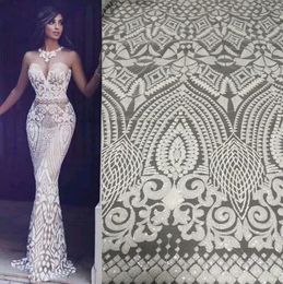 Fabric and Sewing African Lace 2023 High Quality Embroidery Sequins French Nigerian 5 Yards for Wedding Dress Lj893 231201