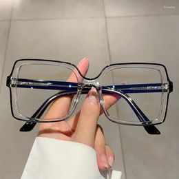 Sunglasses Frames KAMMPT Oversized Square Eyeglasses 2023 Trendy Blue Light Blocking Spectacles Ins Stylish Brand Designer Computer Eyewear