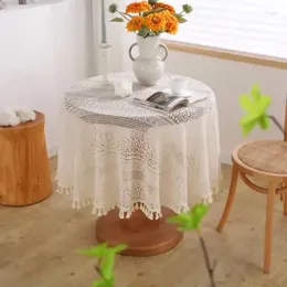 Table Cloth Crochet Hollow American Lace Tablecloth Decorative Vintage Dining Mat Aesthetic Desk Decoration For Bedroom Dorm