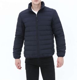 LL New style Men's Yoga Short Thin Down Jacket Outfit Solid Color Puffer Coat Sports Winter Outwear 4 Colors