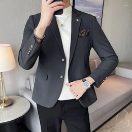 Men's Suits 2023 Autumn And Winter Suit Western Repair British Body Casual Business Large Size Work Handsome High-end Dress