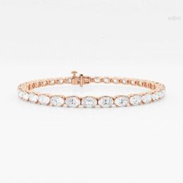 Medboo Custom Jewellery Woman 14k 18k Yellow Gold Vvs1 d 7ct Moissanite Diamond Tennis Bracelet 7 Inch Jewellery Bangle for Women