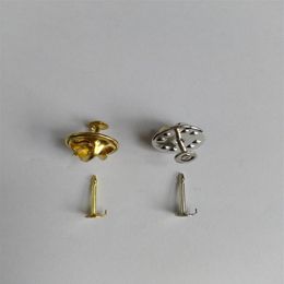 12mm nails post clasp Gold Silver brass tie tacks tacs butterfly pin backs clutch for Jewellery findings brooches curtain239j