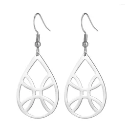 Dangle Earrings 2023 Europe And The United States Latest Hollow Flower Fashion Simple Stainless Steel Pattern