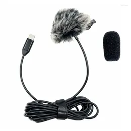 Microphones Type C Clip On Microphone Travel Friendly Lavalier Lapel Mic Quality Recording 3 Styles For Podcasts & Dictation U4LD