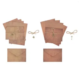Gift Wrap 2 Sets Vintage Scrapbook Kraft Paper Household Envelopes Writing Accessory Portable