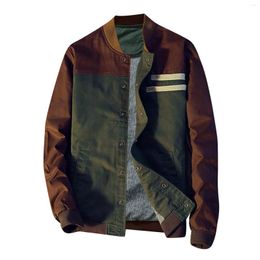 Men's Jackets Vintage Coat Men Fashion Casual Solid Colour Long Sleeves Pocket Button Slim Medium Assorted Colours Clothes