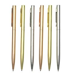 Ballpoint Pens 30 Pcs 1.0mm Ballpoint Pen OR Refill 100 Pcs Metallic Signature Business Office Gift Pen Gold Silver Rose Gold Good Feel 231201