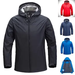 Men's Jackets Spring And Autumn Coat Casual Tooling Windproof Rainproof Outdoor Sports Hooded Mountaineering Suit Mens Jacket Breathable