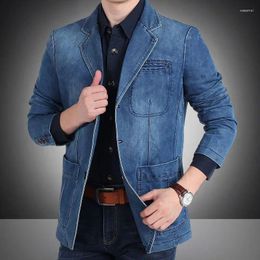 Men's Jackets Spring Autumn Men Denim Suit Coats Blazers