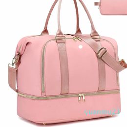 lu Duffel Bag Portable Foldable Travel Bags For Women Men Travel Gym Fitness Large Capacity Travel Handbag Trolley Luggage Sto