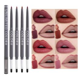 Lip Pencils Matte Lip Liner Pencil 4 Pieces High Pigmented Velvety Matte Lip Liner Lip Liner Pencil Set With Double Ends For Women Girls 231202