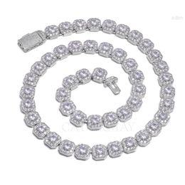 Cadermay Factory Vvs Moissanit Diamantkette 925 Silber Hip Hop Schmuck S925 10mm Iced Out Clustered Tennis Halskette