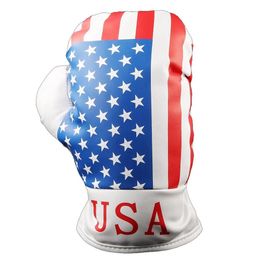 s 1 Pcs Golf Headcovers for Driver Fairway Woods Boxing Glove USA PU Leather Club 1 3 5 Wood Head Cover 231202