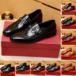 40MODEL New Men Designer Dress Shoes Leather Fashion Derby Classic Casual Business Wedding Footwear Brown Italy Male Formal Shoe 38-45