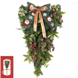 Decorative Flowers Christmas Wreath Pendant Door Hanging Ornament Creative Xmas Decor Transform Your Home Into A Winter Wonder