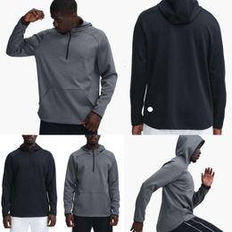 LU- 372 Men Hoodies outdoor Pullover Sports Long Sleeve Yoga Wrokout Outfit Mens Loose Jackets Sweater Training Fitness Clothes Casual top Edfr