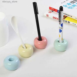 Toothbrush Holders Mini Ceramic Toothbrush Holder Stand Bathroom Vanity Tooth Brush Organiser Storage Rack Toothbrush Shelf Bath Accessories WY Q231202