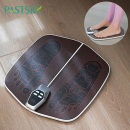 Foot Massager Electric EMS Muscle Stimulation Pad 8 Modes 32 Levels of Strength Folding Relieve Pressure Massage Mat 231202