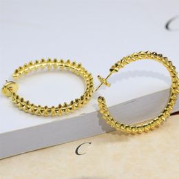 clash series BIG earring AU750 Top quality stud luxury brand 18 K gilded studs for woman brand design new selling classic style pr214c