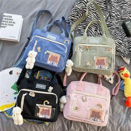 Korean Waterproof Nylon Small Backpack Women Fashion Mini Travel Backpacks Schoolbag for Tennager Girls Kawaii Shoulder Bags 21091237T