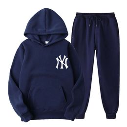 NY Long sleeved pants sports hoodie set for women in South Korea fashionable casual and stylish LAWY two-piece set575