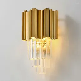 Wall Lamp Nordic Modern Style Coffee Shops Living Rooms Bedrooms Corridors Stainless Steel Crystal Lamps