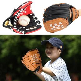 Badminton Sets 1 PC Baseball Glove Leather Thick Softball Catching Ball Outdoor Sports Left Hand Training handed throw 105"115"125" 231202