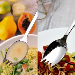 Spoons Accessories Durable Spork Spoon Fork Salad Silver Soup Stainless Steel Tableware Tools Camping Utensils Cutlery