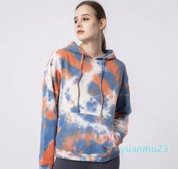 lu Tie-dye Hoodies Women Clothes Hip Hop Harajuku Sweater Hoodies Loose Pullover Spring Ne