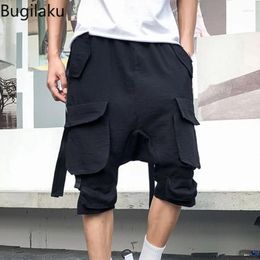 Men's Shorts Summer Trend Multi Pocket Work For Men Korean Version Personalized Strap Capris