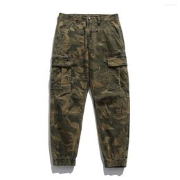 Men's Tracksuits Elmsk Spring And Autumn Camouflage Workwear Pants Loose Tie Feet Water Wash Casual Youth Ruffian Handsome Trendy