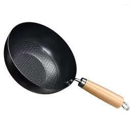 Pans Wok Frying Pan For Stoves Cookware Accessories Non Stick Round Bottom Cooking Pot Gas Small Camping Kitchen