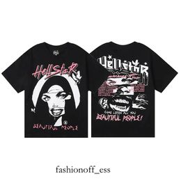 Hellstar Shirt Rappe Mens Women Tshirt Rapper Washed Grey Black Heavy Craft Unisex Short Sleeve Top High Street Fashion Retro Hell Women's 217