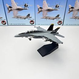 Aircraft Modle 1/100 Scale F18 Grumman F/A-18F F-18 Fighter USAF Army Air Force Diecast Metal Replica Plane Model Kids Toy Collection 231201