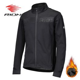 Cycling Jackets RION Windbreaker Thermal Cycling Jacket Man Winter Bicycle Clothing Windshield Reflective Bike Jackets for Men Maillot 231201