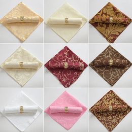 Table Napkin 10pcs/lot 48*48cm Table Napkins Square Polyester Fabric For Birthday Christmas Festival Home el Wedding Party Dinner Napkins 231202