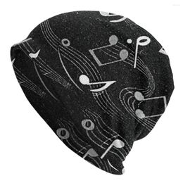 Berets Musical Notes Music Song Bonnet Hats Knitting Hip Hop Street Skullies Beanies Hat Unisex Spring Dual-use Caps