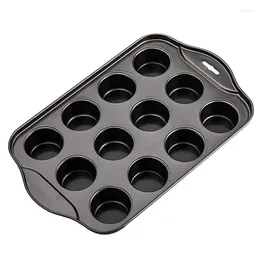 Baking Moulds 12Cups Non-stick Round Shaped Cheesecake Cup Mini Cake Pan Removable Bottom Tray Muffin Mould