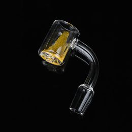 Thermo chromic quartz banger smoking bucket with colorful glass sands inside 10/14/18mm male/female for bongs water pipes dab oil rig