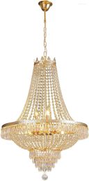 Chandeliers French Empire Chandelier Modern Luxury K9 Crystal Pendant Ceiling Light Fixture For Dining Room Living