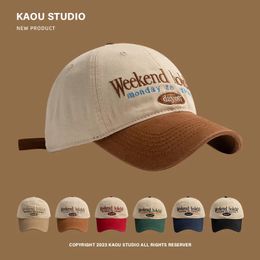 Ball Caps Baseball Cap Contrast Colour Fashion Childrens Peaked Korean Style Trendy Men and Women Big Head Circumference Couple Hat 231201
